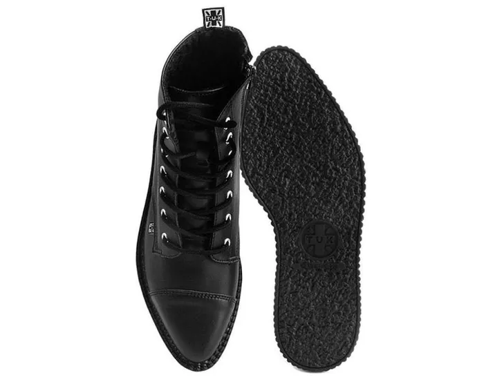 TUK Shoes Vegan Men Black TUKskin Vegan Pointed Lace Up Creeper Boots TUK Shoes Vegan Men Black TUKskin Vegan Pointed Lace Up Creeper Boots