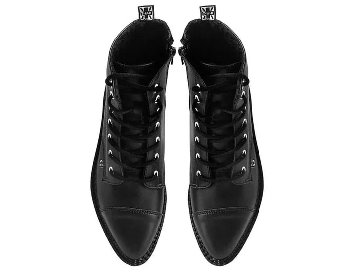 TUK Shoes Vegan Men Black TUKskin Vegan Pointed Lace Up Creeper Boots TUK Shoes Vegan Men Black TUKskin Vegan Pointed Lace Up Creeper Boots