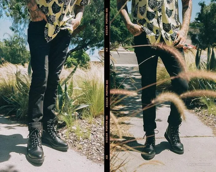 TUK Shoes Vegan Men Black TUKskin Vegan Pointed Lace Up Creeper Boots TUK Shoes Vegan Men Black TUKskin Vegan Pointed Lace Up Creeper Boots