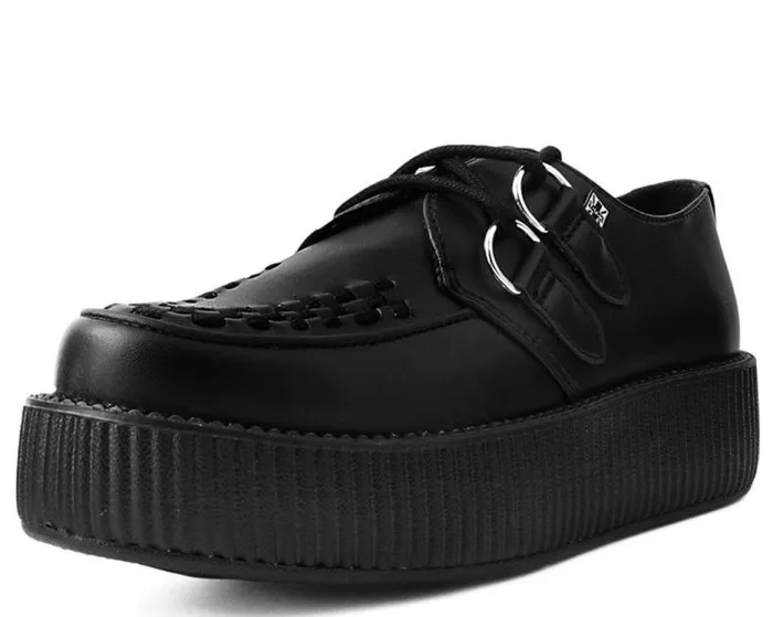 TUK Shoes Vegan Men Black TUKskin Vegan Viva Mondo Creepers