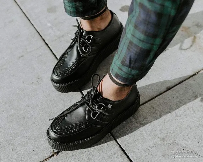 TUK Shoes Vegan Men Black TUKskin Vegan Viva Mondo Creepers