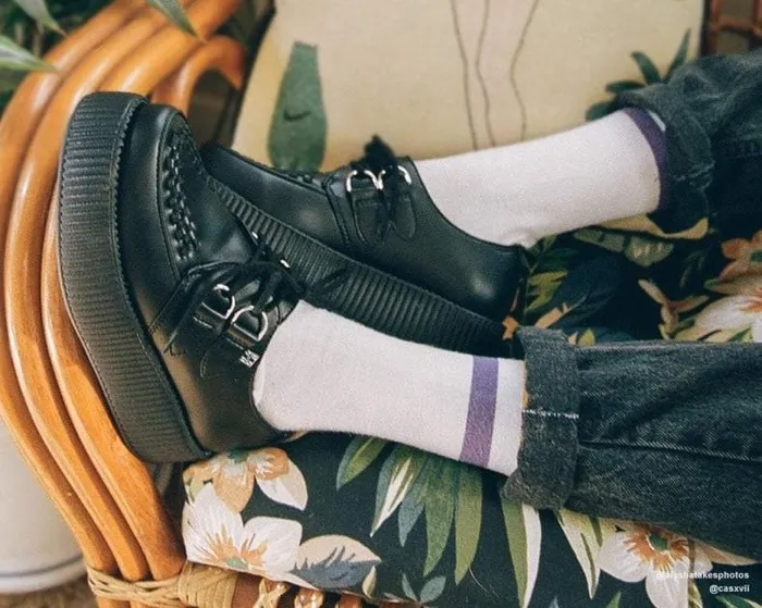 TUK Shoes Vegan Men Black TUKskin Vegan Viva Mondo Creepers