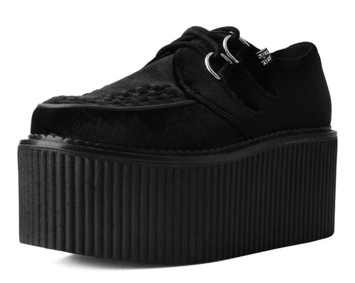 TUK Shoes Vegan Men Black Velvet Stratocreeper