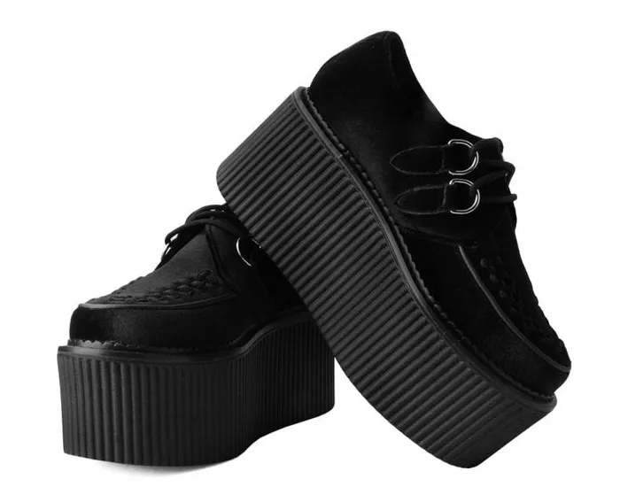 TUK Shoes Vegan Men Black Velvet Stratocreeper TUK Shoes Vegan Men Black Velvet Stratocreeper