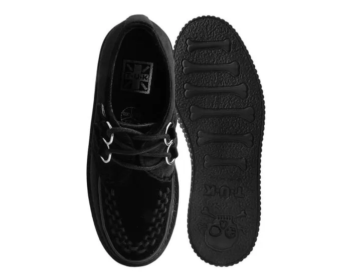 TUK Shoes Vegan Men Black Velvet Stratocreeper TUK Shoes Vegan Men Black Velvet Stratocreeper
