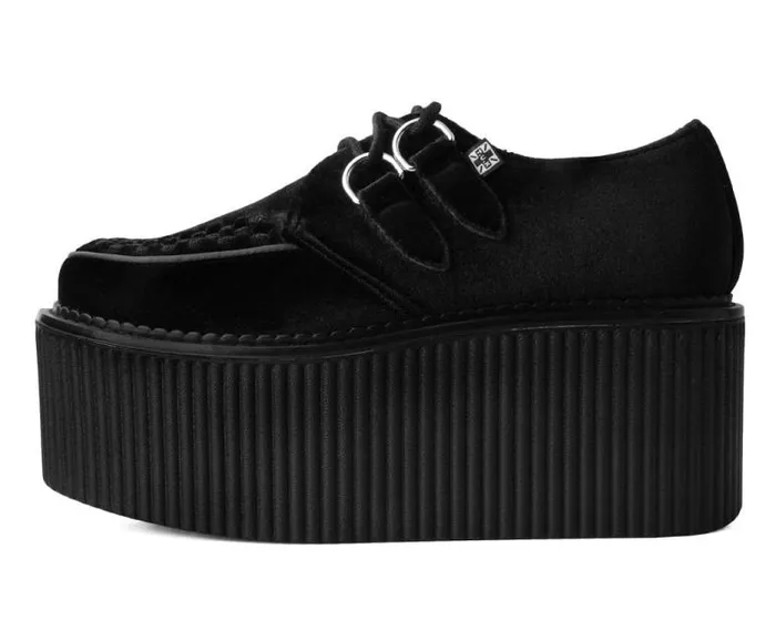 TUK Shoes Vegan Men Black Velvet Stratocreeper TUK Shoes Vegan Men Black Velvet Stratocreeper