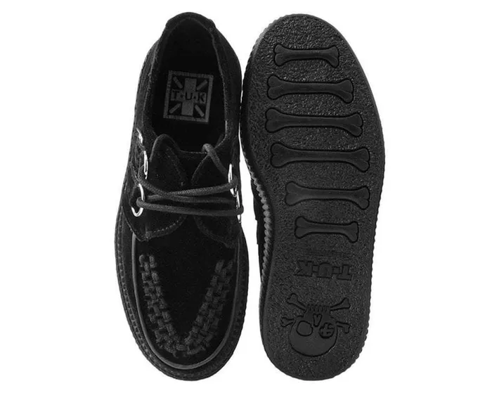 TUK Shoes Vegan Men Black Velvet Vegan Viva Mondo Creepers TUK Shoes Vegan Men Black Velvet Vegan Viva Mondo Creepers