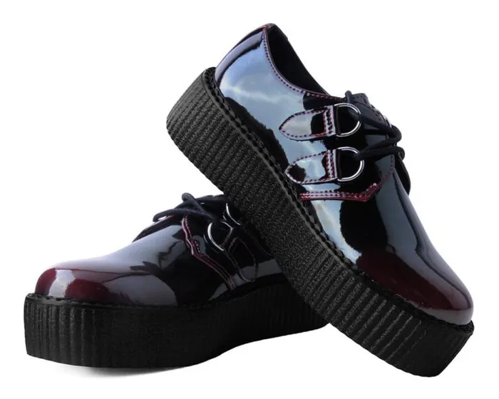 TUK Shoes Vegan Men Burgundy Gradient DRing Mondo Creeper TUK Shoes Vegan Men Burgundy Gradient DRing Mondo Creeper