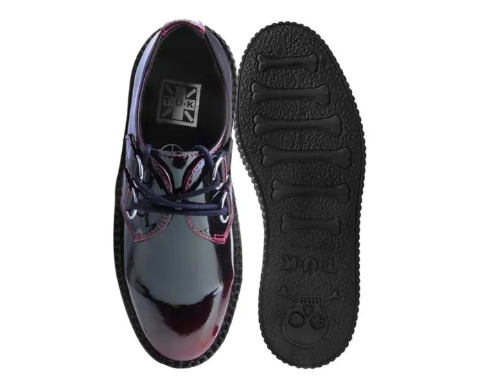 TUK Shoes Vegan Men Burgundy Gradient DRing Mondo Creeper TUK Shoes Vegan Men Burgundy Gradient DRing Mondo Creeper