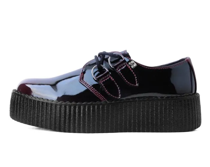 TUK Shoes Vegan Men Burgundy Gradient DRing Mondo Creeper TUK Shoes Vegan Men Burgundy Gradient DRing Mondo Creeper