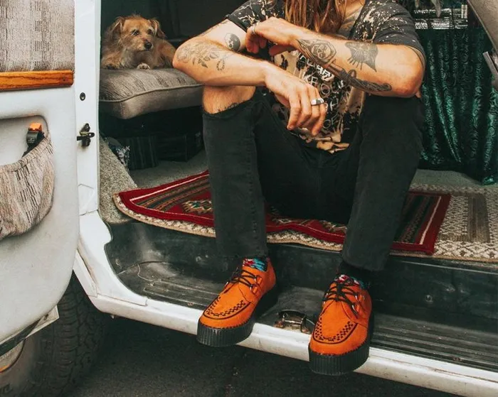 TUK Shoes Vegan Men Burnt Orange Viva Mondo Creeper TUK Shoes Vegan Men Burnt Orange Viva Mondo Creeper