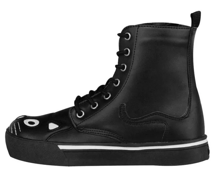 TUK Shoes Vegan Women Black Kitty Sneaker Boot 8211 TUK Shoes TUK Shoes Vegan Women Black Kitty Sneaker Boot 8211 TUK Shoes