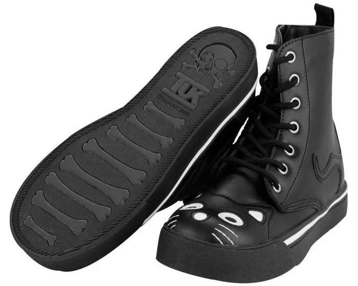 TUK Shoes Vegan Women Black Kitty Sneaker Boot 8211 TUK Shoes TUK Shoes Vegan Women Black Kitty Sneaker Boot 8211 TUK Shoes