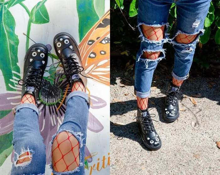 TUK Shoes Vegan Women Black Kitty Sneaker Boot 8211 TUK Shoes TUK Shoes Vegan Women Black Kitty Sneaker Boot 8211 TUK Shoes