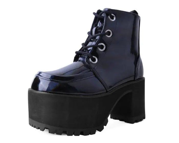 TUK Shoes Vegan Women Black Prism Nosebleed Boot
