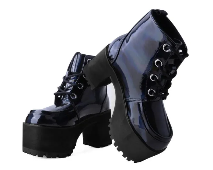 TUK Shoes Vegan Women Black Prism Nosebleed Boot TUK Shoes Vegan Women Black Prism Nosebleed Boot