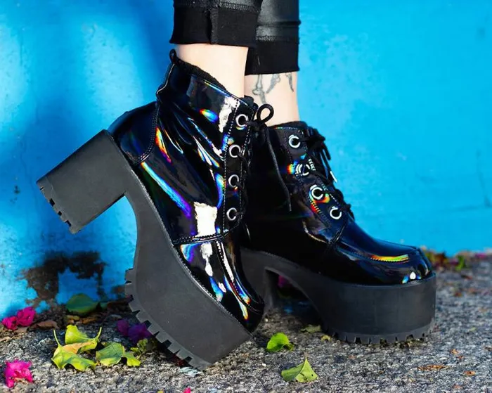 TUK Shoes Vegan Women Black Prism Nosebleed Boot TUK Shoes Vegan Women Black Prism Nosebleed Boot