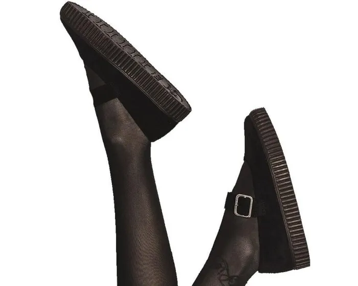 TUK Shoes Vegan Women Black Vegan Pointed EZC Mary Jane Creeper Shoe TUK Shoes Vegan Women Black Vegan Pointed EZC Mary Jane Creeper Shoe