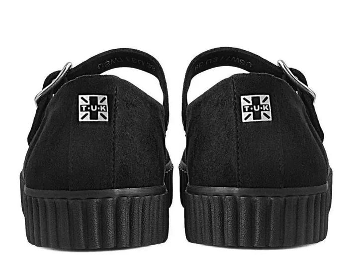 TUK Shoes Vegan Women Black Vegan Pointed EZC Mary Jane Creeper Shoe TUK Shoes Vegan Women Black Vegan Pointed EZC Mary Jane Creeper Shoe