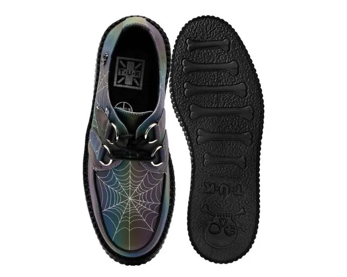 TUK Shoes Vegan Women Midnight Chameleon Reflective Vegan Viva Mondo Creepers TUK Shoes Vegan Women Midnight Chameleon Reflective Vegan Viva Mondo Creepers