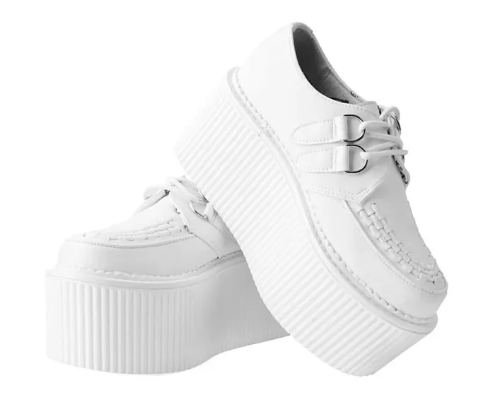 TUK Shoes Vegan Women White TUKskin Classic Stratocreeper TUK Shoes Vegan Women White TUKskin Classic Stratocreeper
