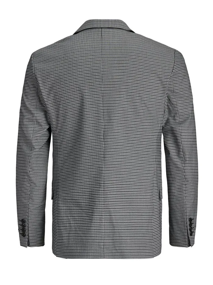 Tailoring JACK and JONES Mens CHECKED SUPER SLIM FIT BLAZER Grey Black