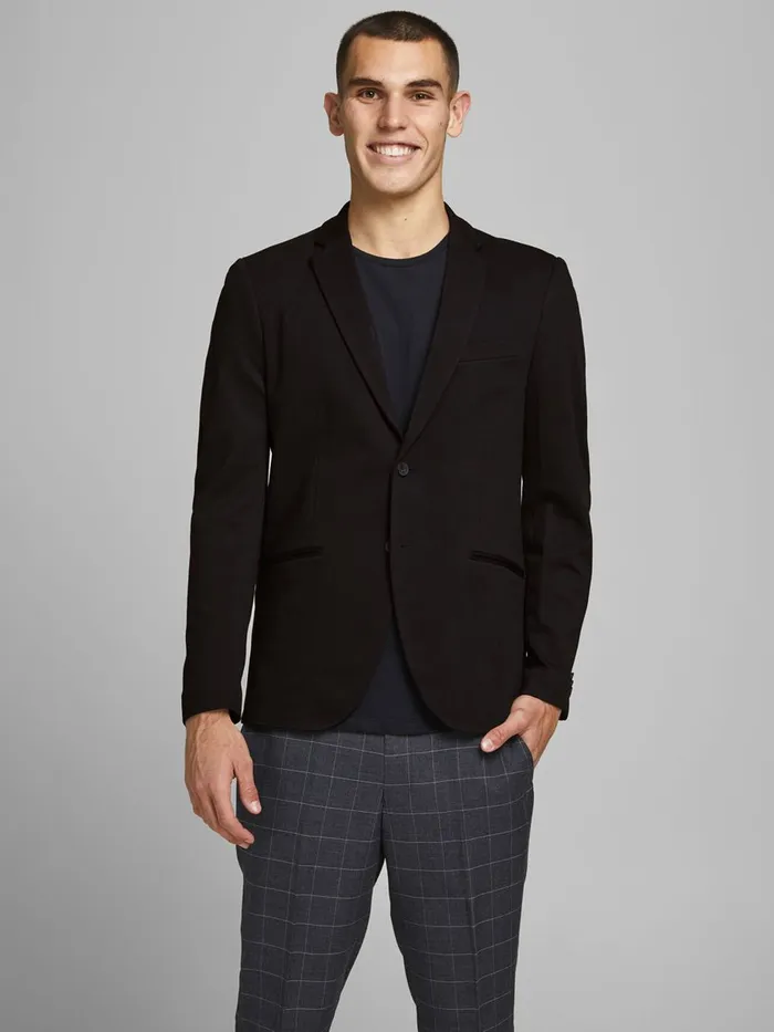 Tailoring JACK and JONES Mens PHIL JERSEY BLAZER Black Black