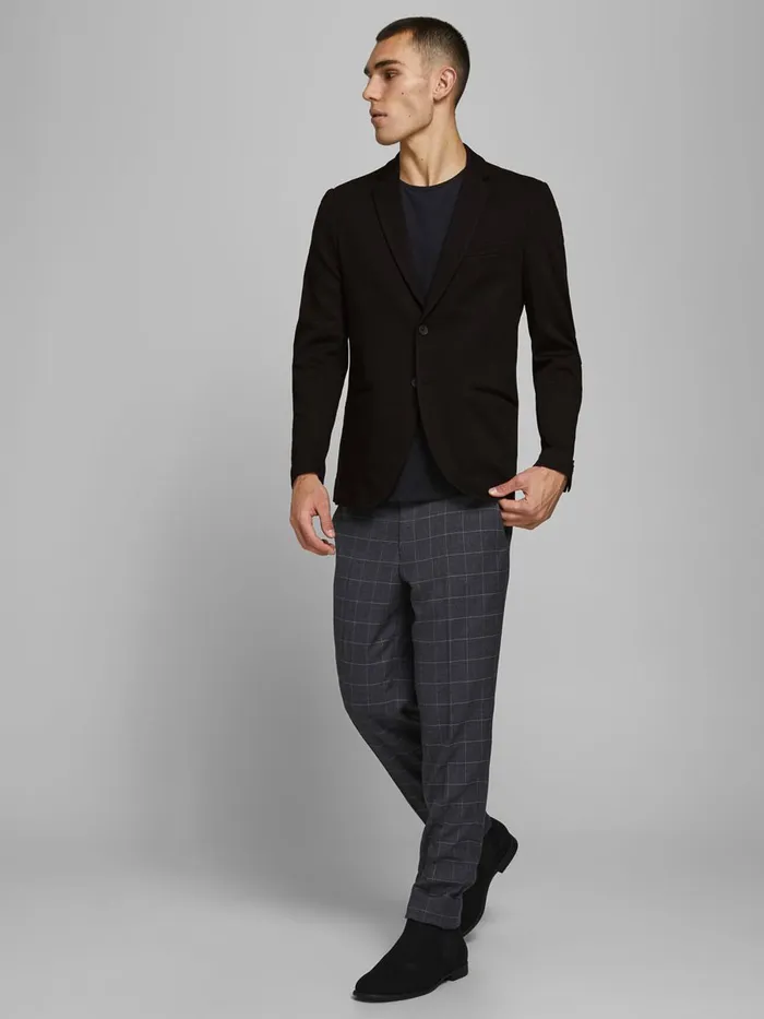 Tailoring JACK and JONES Mens PHIL JERSEY BLAZER Black Black