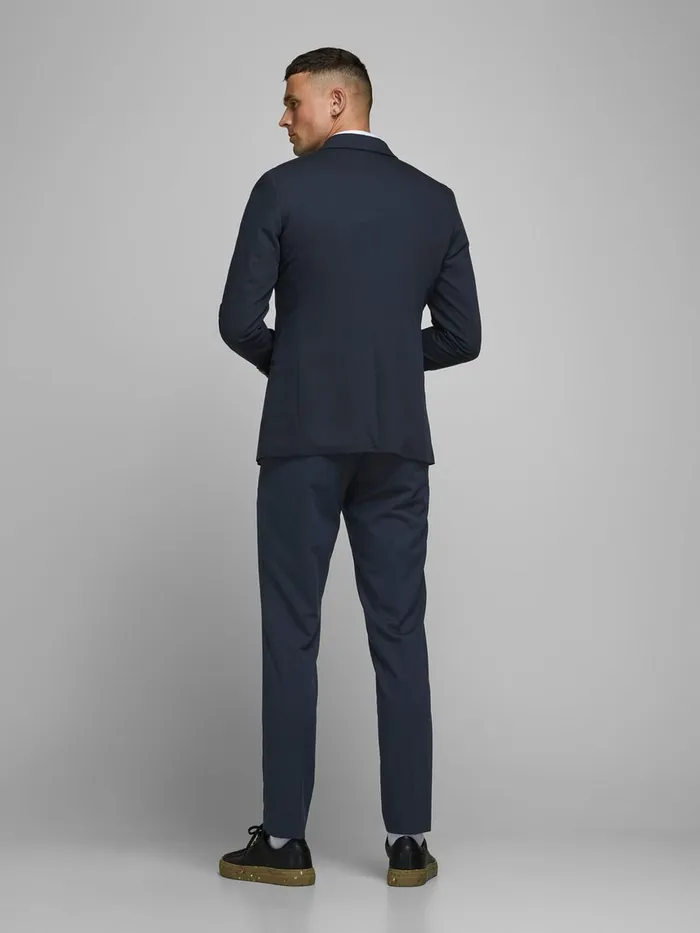 Tailoring JACK and JONES Mens RECYCLED POLYESTER BLAZER Blue Dark Navy