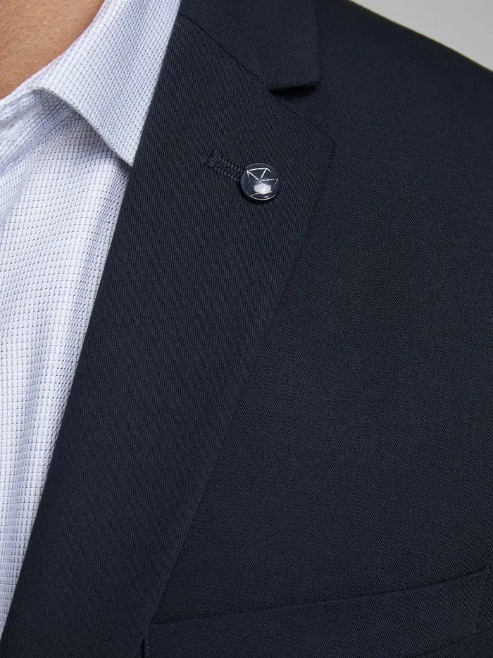 Tailoring JACK and JONES Mens RECYCLED POLYESTER BLAZER Blue Dark Navy