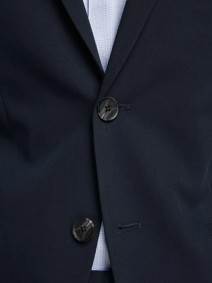 Tailoring JACK and JONES Mens RECYCLED POLYESTER BLAZER Blue Dark Navy