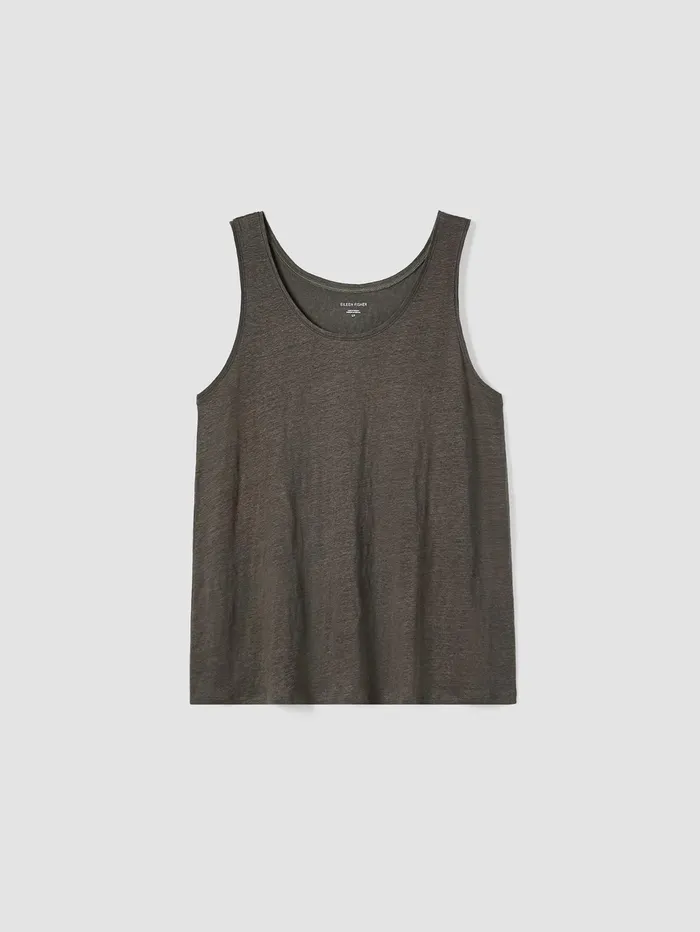 Tanks and Camis Women Eileen Fisher Organic Linen Jersey Tank Black