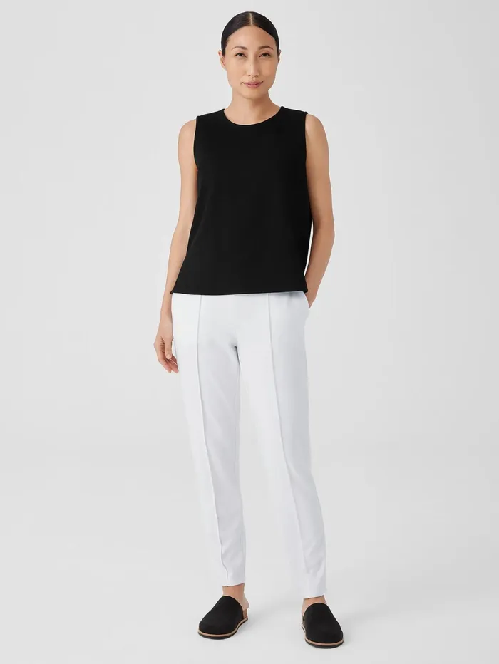Tanks and Camis Women Eileen Fisher Washable Flex Ponte Round Neck Tank Black