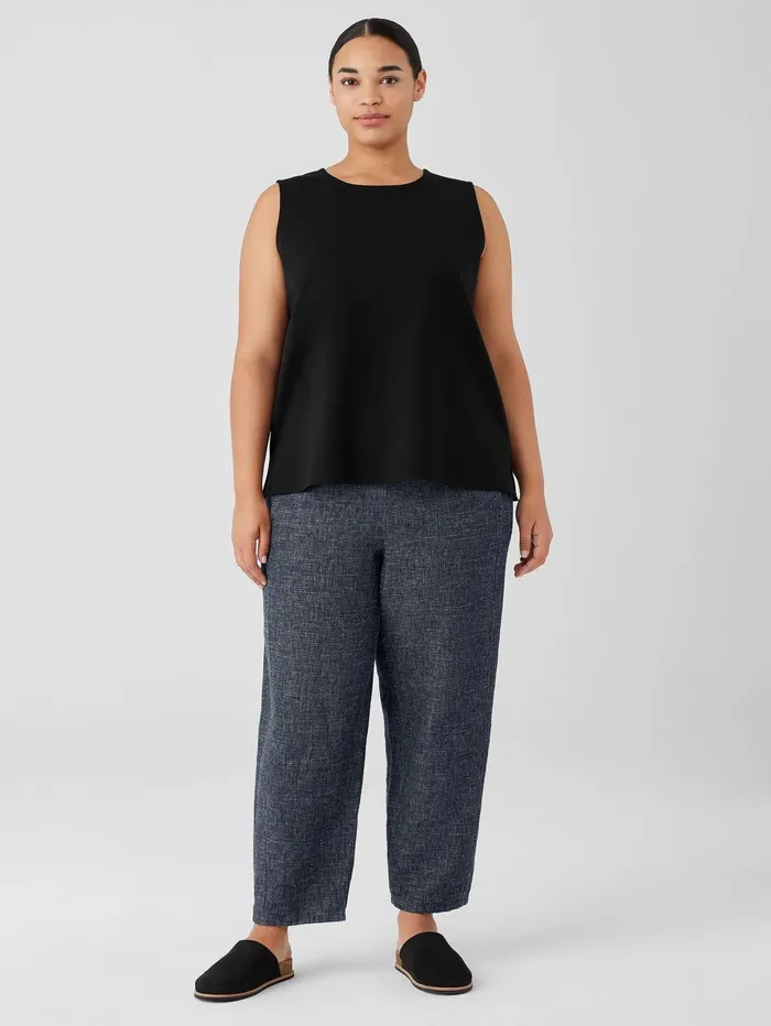 Tanks and Camis Women Eileen Fisher Washable Flex Ponte Round Neck Tank Black