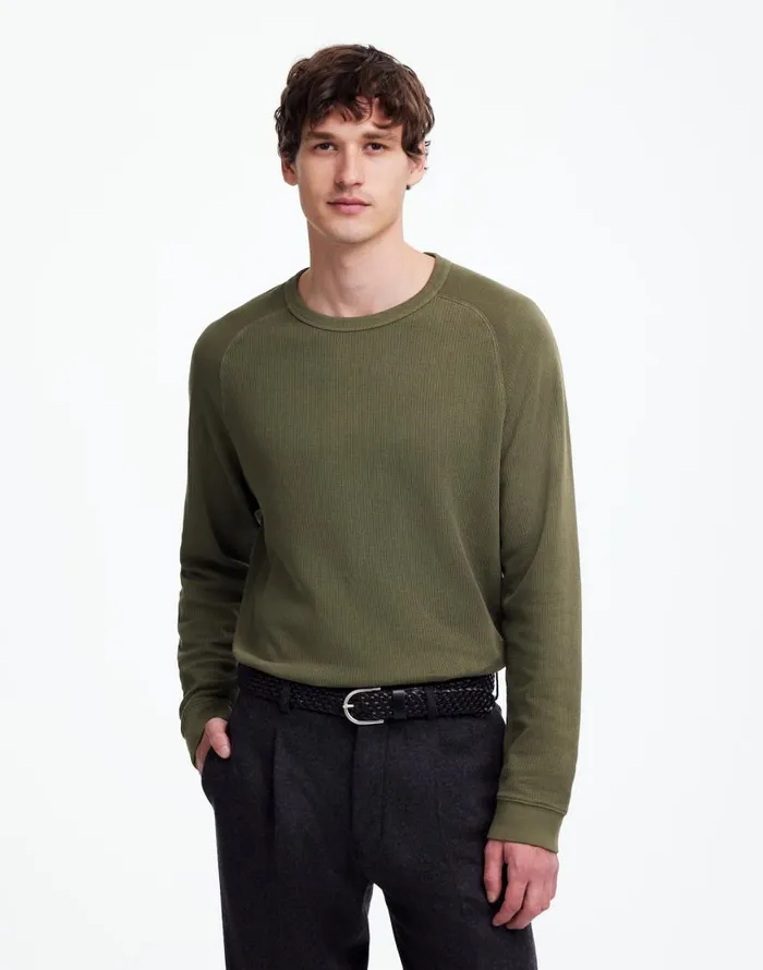 Tees Men Madewell Thermal LongSleeve Tee Dried Olive