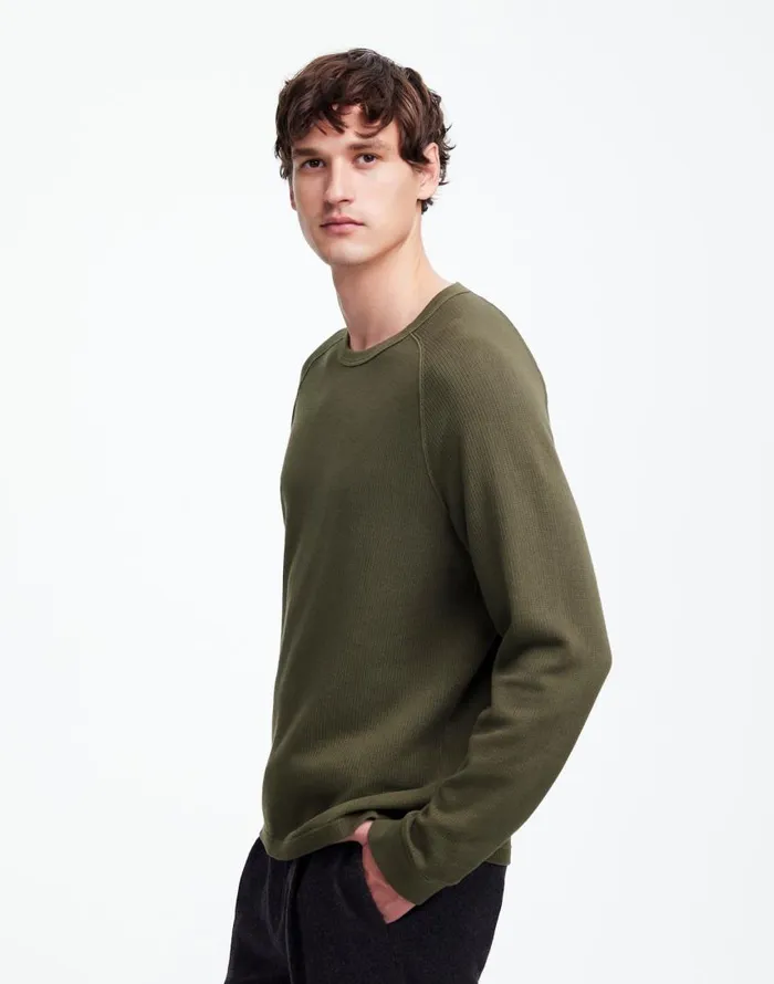 Tees Men Madewell Thermal LongSleeve Tee Dried Olive