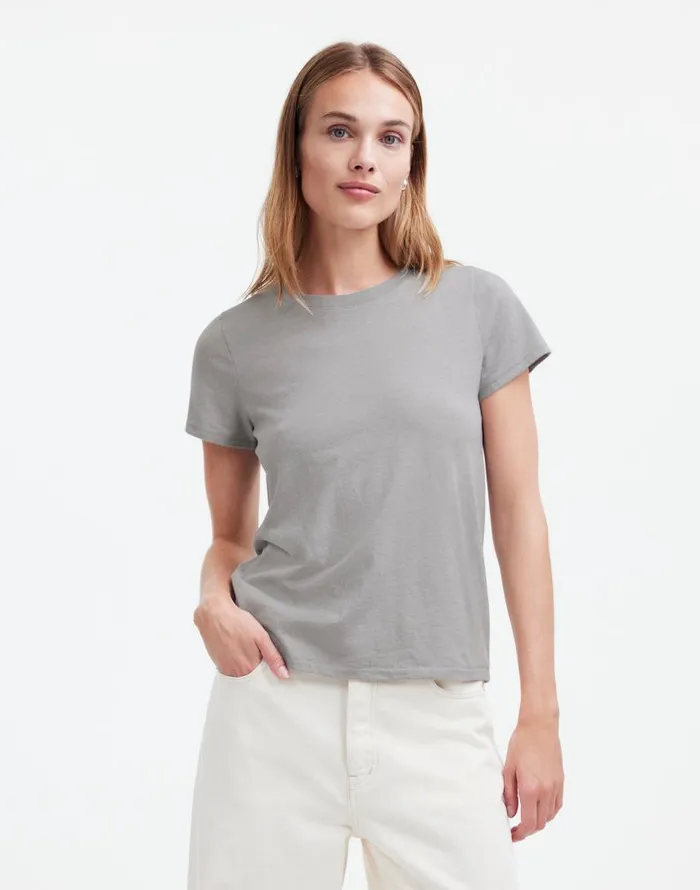 Tees Women Madewell Northside Vintage Tee Light Hthr Grey