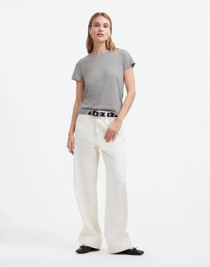 Tees Women Madewell Northside Vintage Tee Light Hthr Grey