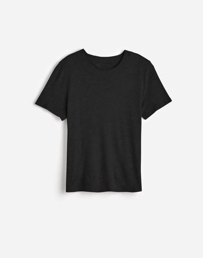 Tees Women Madewell Premium Standard 01 The Shrunken Tee Black Charcoal