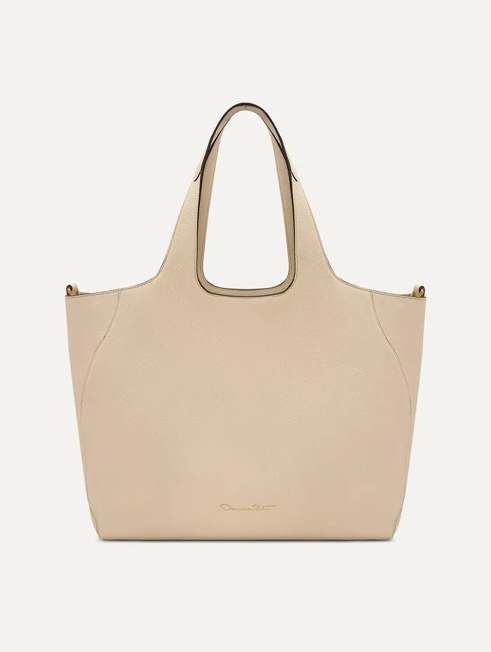 The LaserCut Orchid Topaz Ivory Women Oscar De La Renta Signature Handbags The LaserCut Orchid Topaz Ivory Women Oscar De La Renta Signature Handbags