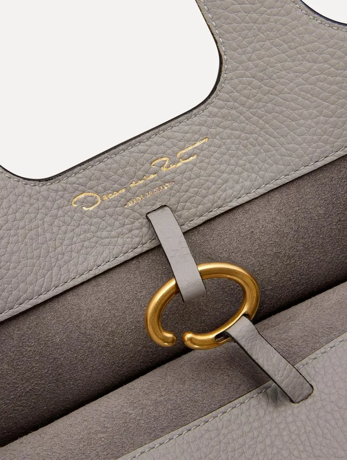 The Mini Topaz Grigio Perla Women Oscar De La Renta Signature Handbags The Mini Topaz Grigio Perla Women Oscar De La Renta Signature Handbags