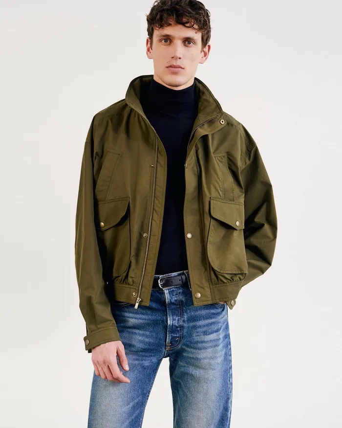 THEO JACKET Olive Green Men Nili Lotan Jackets and Coats