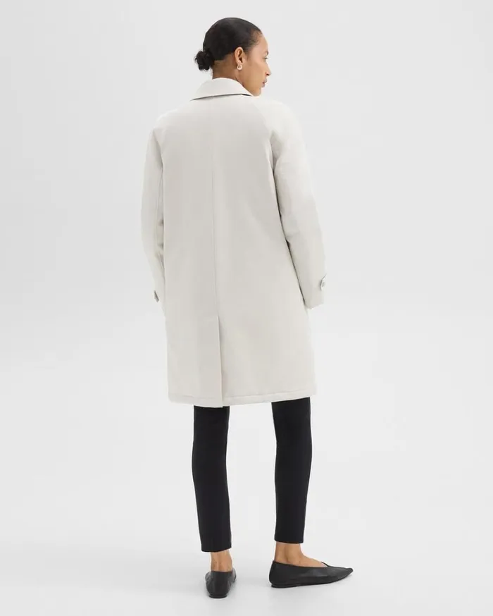 Theory Car Coat In CottonBlend Sand Women Outerwear Theory Car Coat In CottonBlend Sand Women Outerwear