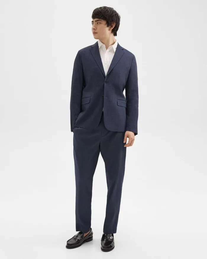 Theory Clinton Blazer In Good Linen Space Men Blazers Jackets