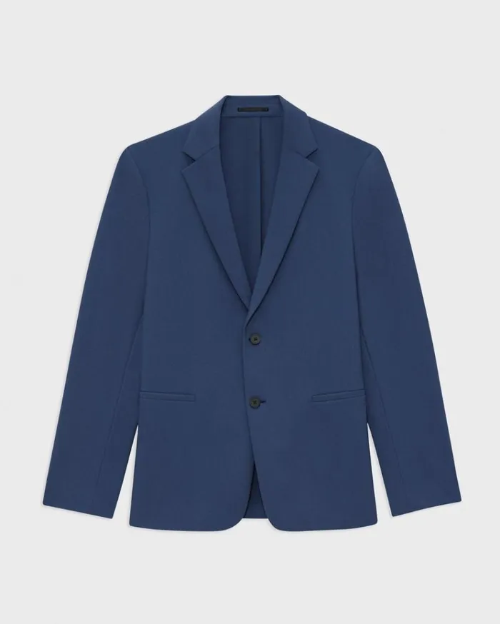 Theory Clinton Blazer In Precision Ponte Deep Atlantic Men Blazers Jackets Theory Clinton Blazer In Precision Ponte Deep Atlantic Men Blazers Jackets