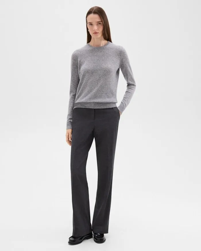 Theory Crewneck Sweater In Feather Cashmere Husky Women Sweaters Cardigans