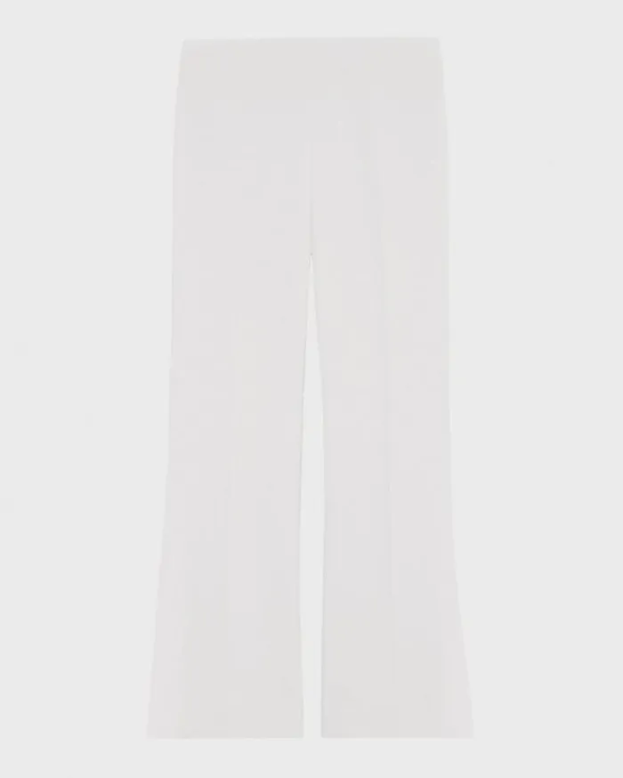 Theory Cropped Kick Pant In Stretch CottonBlend White Women Pants Theory Cropped Kick Pant In Stretch CottonBlend White Women Pants