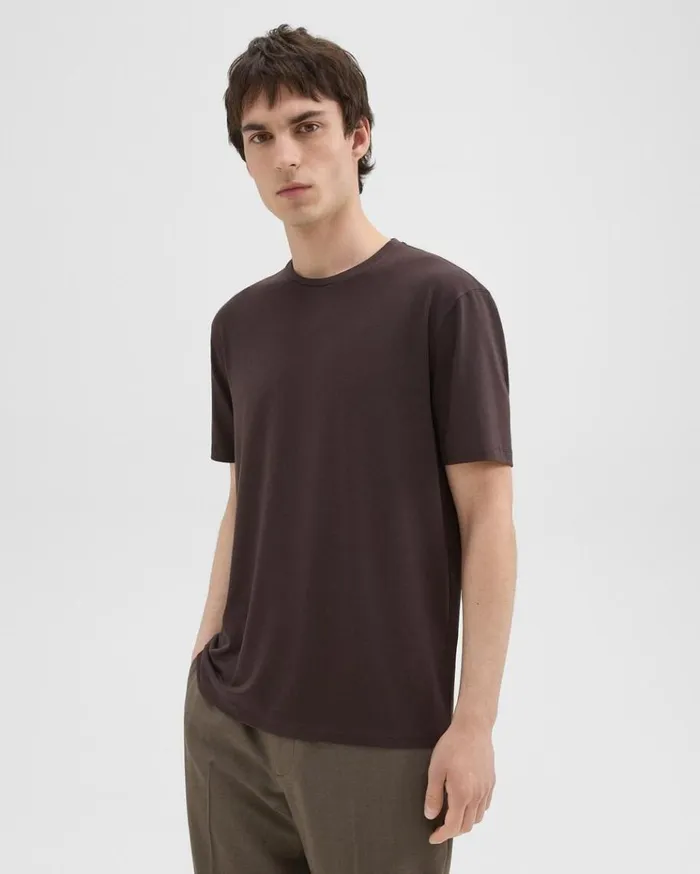 Theory Dorian Tee In Active Knit Hickory Men TShirts Polos