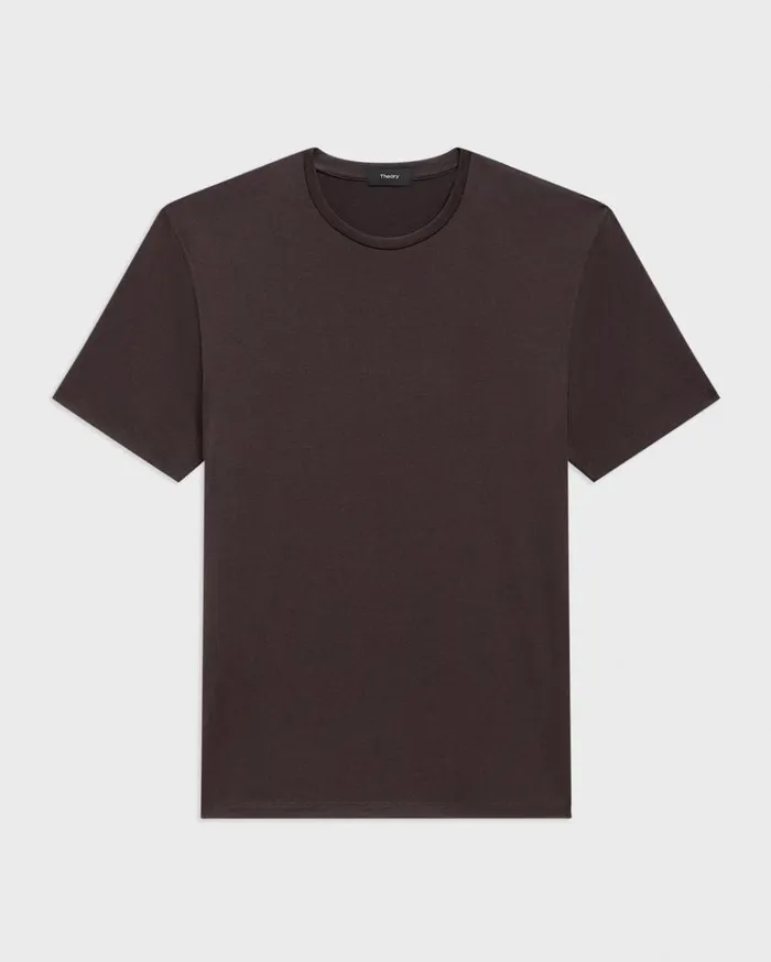 Theory Dorian Tee In Active Knit Hickory Men TShirts Polos Theory Dorian Tee In Active Knit Hickory Men TShirts Polos