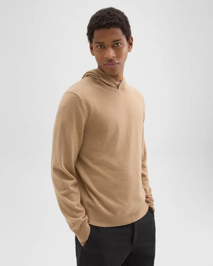 Theory Hilles Hoodie In Cashmere New Camel Men Sweaters Cardigans Theory Hilles Hoodie In Cashmere New Camel Men Sweaters Cardigans